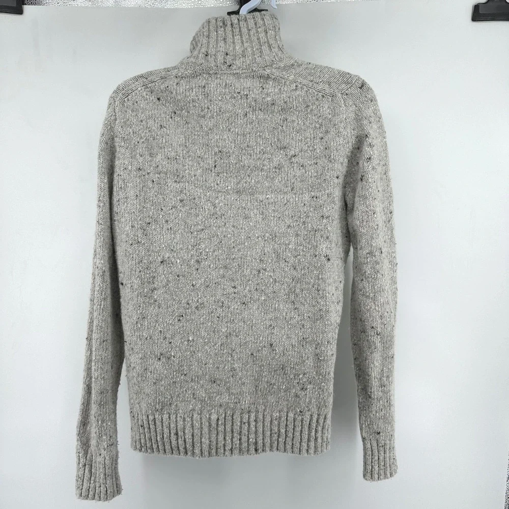 Banana Republic Toggle Mock Neck Sweater Fisherman Chunky Knit Rustic Mens L